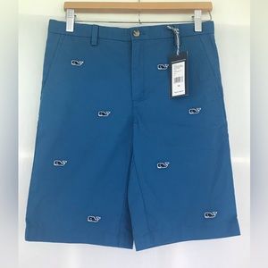 Vineyard Vines Whale Print Cotton Twill Breaker Shorts NWT Size 16